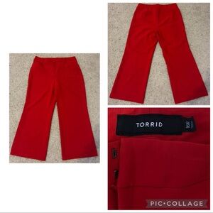 Torrid Red Wide-Leg Trousers